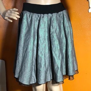 Metallic Circle Swing skirt with lace slip Size L